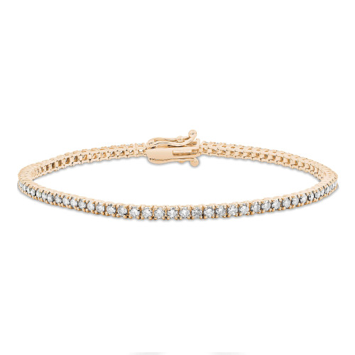 4 CTW Round Lab Created Diamond  Tennis Bracelet in 14K Yellow Gold (MD260007)