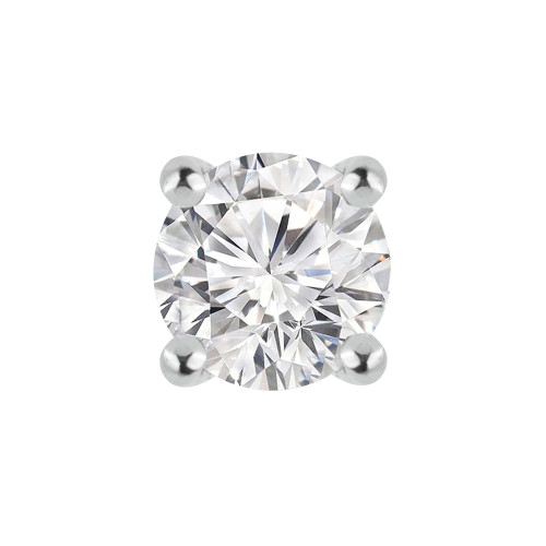 1/4 CT Round Lab Created Diamond  4-Prong Solitaire Stud Mens Single Stud Earring in 14K White Gold (MD250470)