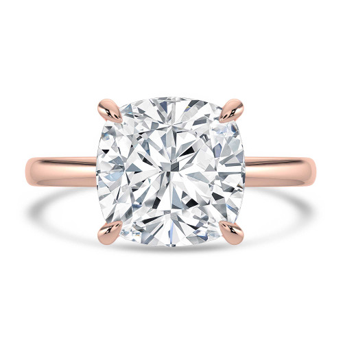 Cushion Lab Created Diamond Solitaire Engagement Ring in Rose Gold (MVSLG1718-R)
