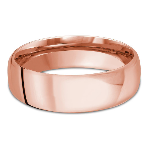 6.5 MM Modern Comfort Fit Classic Mens Wedding Band in Rose Gold (MDVBC0008-6.5MM-R)