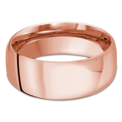 8.5 MM Modern Comfort Fit Classic Mens Wedding Band in Rose Gold (MDVBC0008-8.5MM-R)