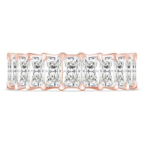 5 4/5 to 7 1/3 CTW Full Eternity Radiant Lab Created Diamond Anniversary Wedding Band Ring in Rose Gold (MVSAR1014-R)