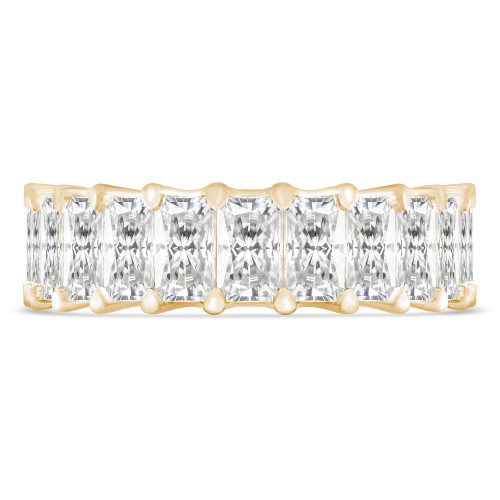 5 4/5 to 7 1/3 CTW Full Eternity Radiant Lab Created Diamond Anniversary Wedding Band Ring in Yellow Gold (MVSAR1014-Y)