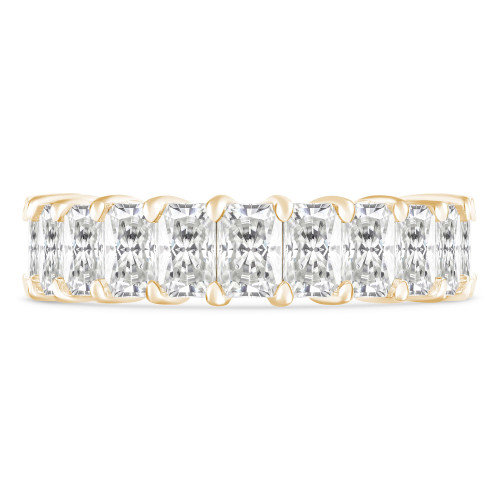 3 7/8 to 5 CTW Full Eternity Radiant Lab Created Diamond Anniversary Wedding Band Ring in Yellow Gold (MVSAR1020-Y)