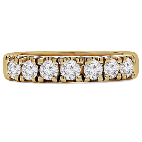 Round Lab Created Diamond Seven-Stone Anniversary Wedding Band Ring in Yellow Gold (MVSX1008-Y)