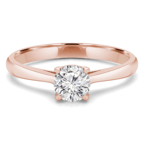 Round Diamond Solitaire Engagement Ring in Rose Gold (MVSS0041-R)