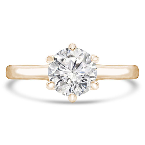 Round Lab Created Diamond 6-Prong Solitaire Engagement Ring in Yellow Gold (MVSLG1266-Y)