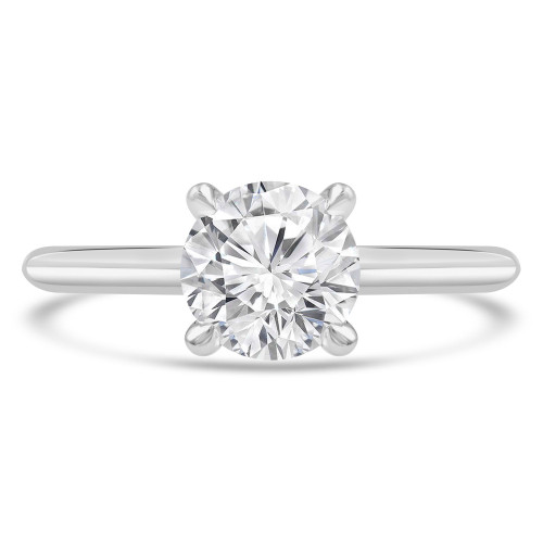 Round Lab Created Diamond Solitaire Engagement Ring in White Gold (MVSLG1270-W)