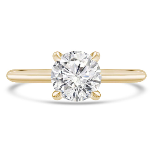 Round Lab Created Diamond Solitaire Engagement Ring in Yellow Gold (MVSLG1270-Y)
