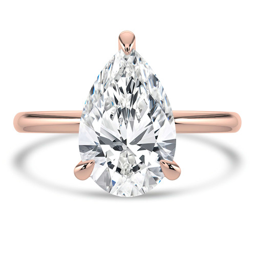 Pear Lab Created Diamond Solitaire Engagement Ring in Rose Gold (MVSLG1332-R)