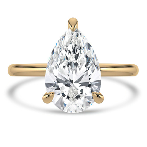 Pear Lab Created Diamond Solitaire Engagement Ring in Yellow Gold (MVSLG1332-Y)
