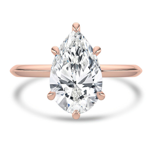 Pear Lab Created Diamond Solitaire Engagement Ring in Rose Gold (MVSLG1379-R)