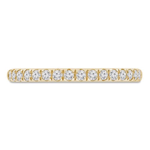 Round Lab Created Diamond 3/4 Way Semi-Eternity Wedding Band Ring in Yellow Gold (MVSXB1080-Y)