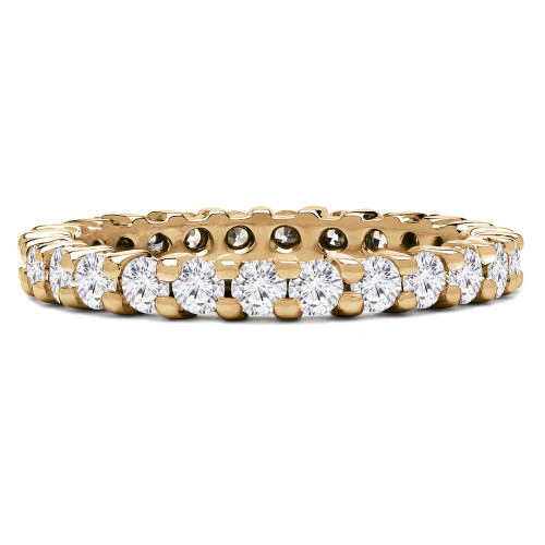 1 - 1 1/6 CTW Full Eternity Round Lab Created Diamond Anniversary Wedding Band Ring in Yellow Gold (MVSAR1011-Y)