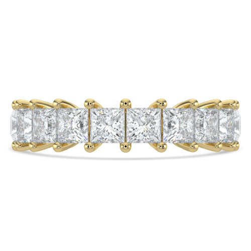 3 9/10 to 4 3/4 CTW Full Eternity Princess Lab Created Diamond Anniversary Wedding Band Ring in Yellow Gold (MVSAR1013-Y)