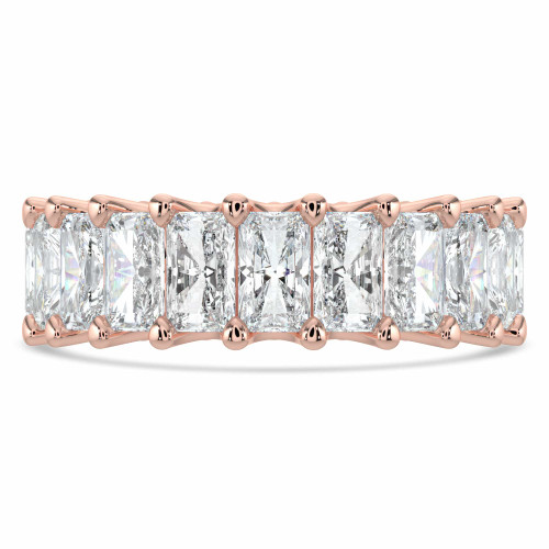 5 4/5 to 7 1/3 CTW Full Eternity Radiant Lab Created Diamond Anniversary Wedding Band Ring in Rose Gold (MVSAR1014-R)