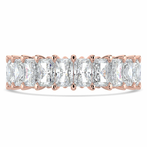 3 7/8 to 5 CTW Full Eternity Radiant Lab Created Diamond Anniversary Wedding Band Ring in Rose Gold (MVSAR1020-R)