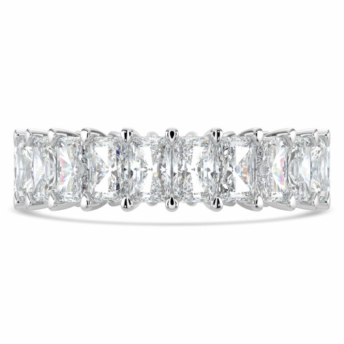 3 7/8 to 5 CTW Full Eternity Radiant Lab Created Diamond Anniversary Wedding Band Ring in White Gold (MVSAR1020-W)