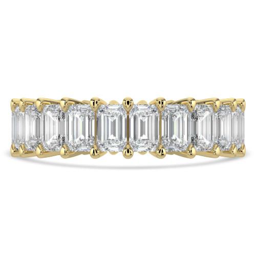 4 2/5 to 5 2/5 CTW Full Eternity Emerald Lab Created Diamond Anniversary Wedding Band Ring in Yellow Gold (MVSAR1021-Y)
