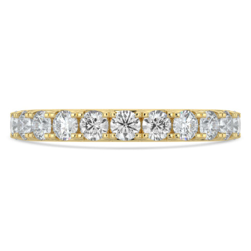 Round Diamond 3/4 Way Semi-Eternity Wedding Band Ring in Yellow Gold (MVSXB0072-Y)