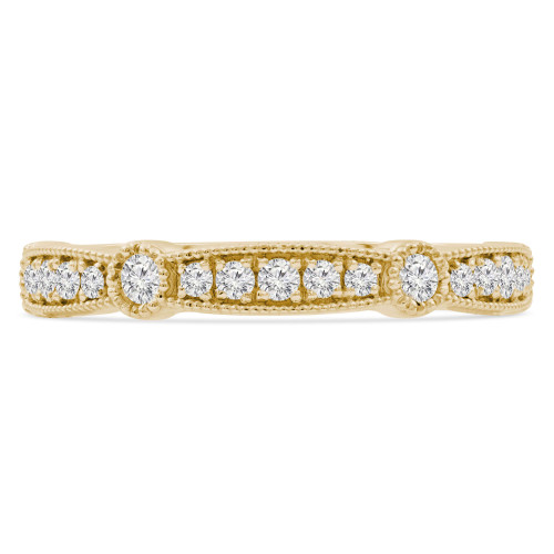 Round Diamond 3/4 Way Semi-Eternity Wedding Band Ring in Yellow Gold (MVSXB0074-Y)