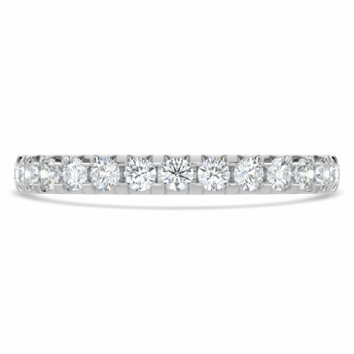 Round Diamond 3/4 Way Semi-Eternity Wedding Band Ring in White Gold (MVSXB0082-W)