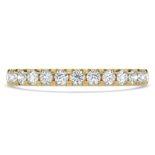 Round Diamond 3/4 Way Semi-Eternity Wedding Band Ring in Yellow Gold (MVSXB0082-Y)