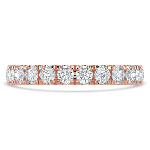 Round Diamond 3/4 Way Semi-Eternity Wedding Band Ring in Rose Gold (MVSXB0083-R)