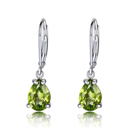 1/4 CT Emerald Purple Lab Created Nano Peridot  Solitaire Yellow Gold Plated Pendant Necklace in 0.925 White Sterling Silver With Chain (MDS230150)