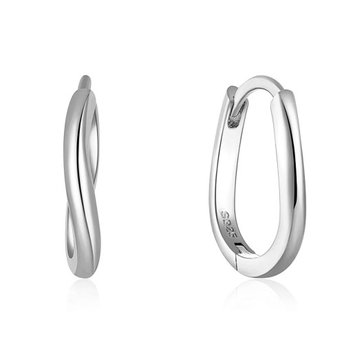 Halo Stud Earrings in 0.925 White Sterling Silver (MDS230234)