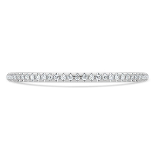 Round Lab Created Diamond Semi-Eternity Wedding Band Ring in White Gold (MVSXB1112-W)