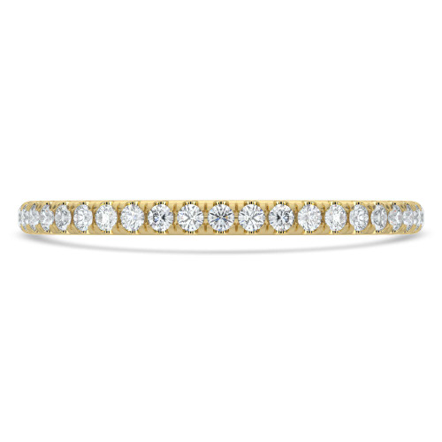 Round Lab Created Diamond Semi-Eternity Wedding Band Ring in Yellow Gold (MVSXB1132-Y)
