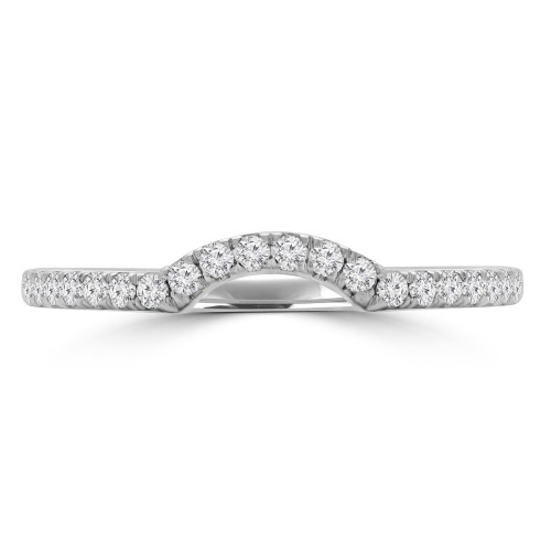 1/5 CTW Round Diamond Semi-Eternity Wedding Band Ring in 14K White Gold (MD180594)