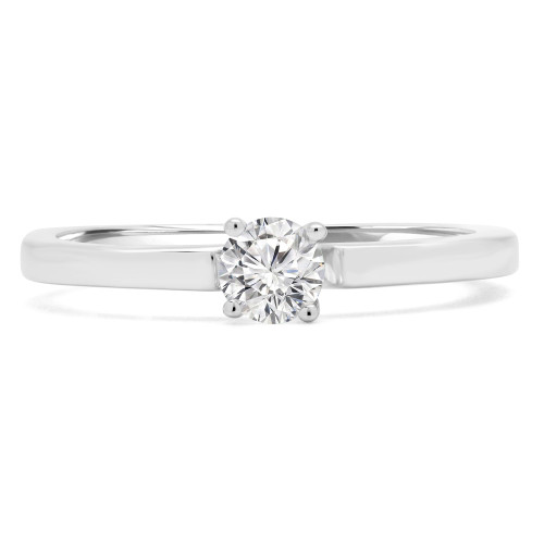 1/4 CT Round Diamond Promise Solitaire Engagement Ring in 14K White Gold (MDR170049)