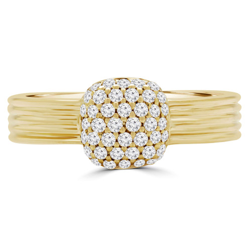 1/4 CTW Round Diamond Cocktail Ring in 14K Yellow Gold (MDR170076)
