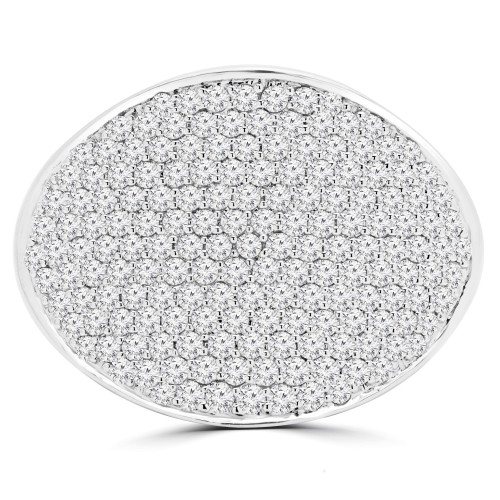 4 2/5 CTW Round Diamond Cocktail Ring in 14K White Gold (MDR170172)