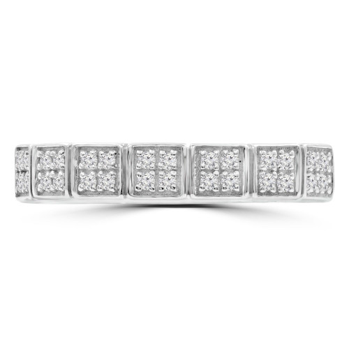1/7 CTW Round Diamond Cluster Cocktail Ring in 14K White Gold (MDR210007)
