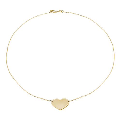 Heart Necklace in 14K Yellow Gold (18" Chain) (MDR210180)