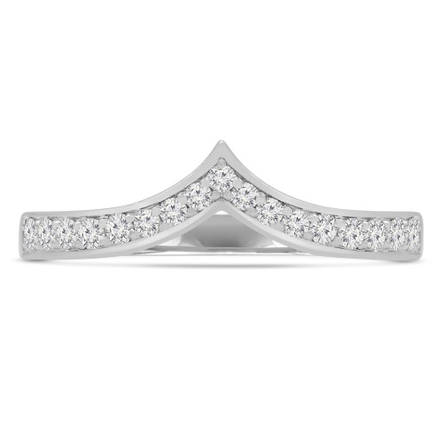 1/4 CTW Round Diamond Tiara Semi-Eternity Anniversary Wedding Band Ring in 14K White Gold (MDR220205)