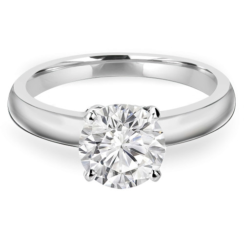 2/3 CTW Round Diamond Solitaire Engagement Ring in 10K White Gold (MD240442)