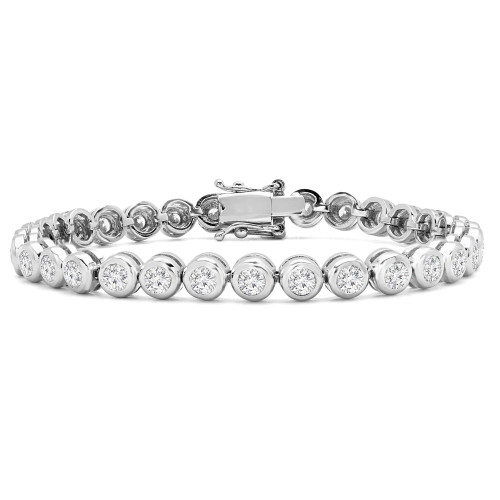 5 2/5 CTW Round Diamond Tennis Bracelet in 14K White Gold (MD160264)