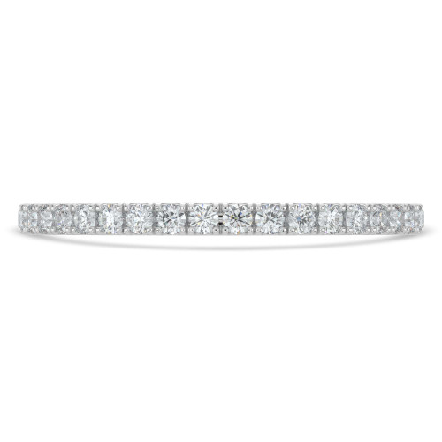 1/3 CTW Round Diamond Semi-Eternity Wedding Band Ring in 14K White Gold (MD160307)