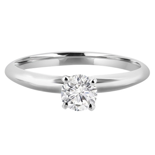 1/5 CT Round Diamond Solitaire Engagement Ring in 10K White Gold (MD170017)