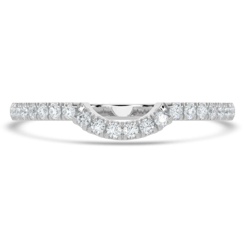 1/5 CTW Round Diamond Semi-Eternity Wedding Band Ring in 14K White Gold (MD180594)