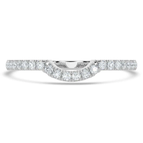1/5 CTW Round Diamond Semi-Eternity Wedding Band Ring in 14K White Gold (MD180594)