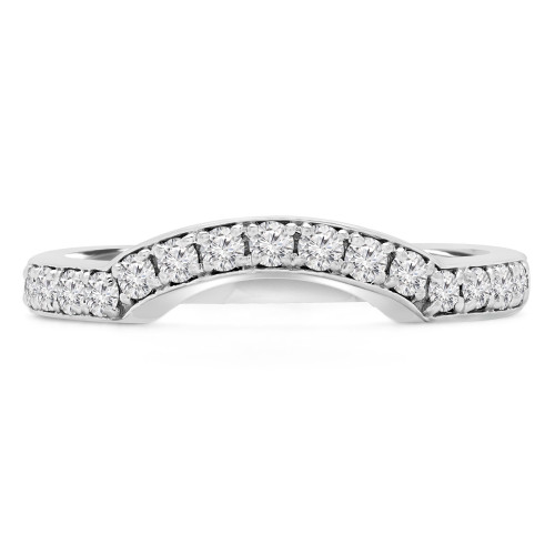 1/3 CTW Round Diamond Semi-Eternity Wedding Band Ring in 14K White Gold (MD190242)