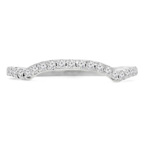 1/4 CTW Round Diamond Semi-Eternity Wedding Band Ring in 14K White Gold (MD190245)