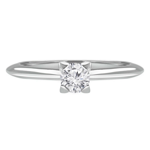 2/5 CT Round Diamond Solitaire Engagement Ring in 14K White Gold (MD190451)