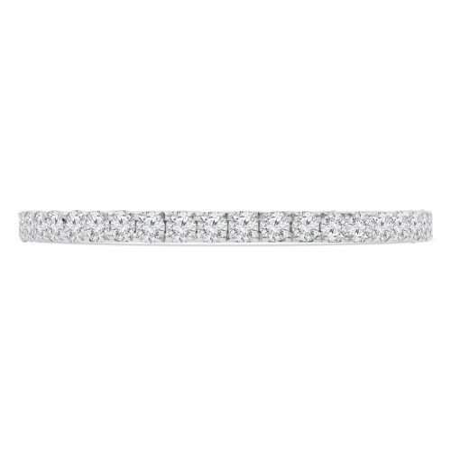 1/3 CTW Round Diamond 3/4 Way Semi-Eternity Anniversary Wedding Band Ring in 14K White Gold (MD230003)