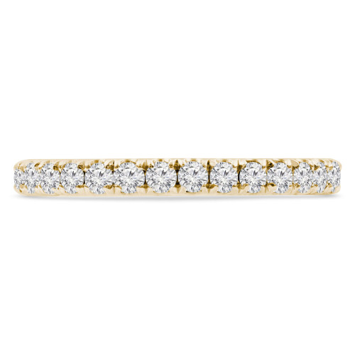 1/2 CTW Round Diamond 3/4 Way Semi-Eternity Anniversary Wedding Band Ring in 14K Yellow Gold (MD230241)